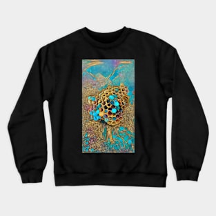 Turquoise Gem and Gold Wasp Nest Crewneck Sweatshirt